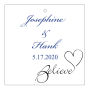 Believe Swirly Square Favors Wedding Hang Tag